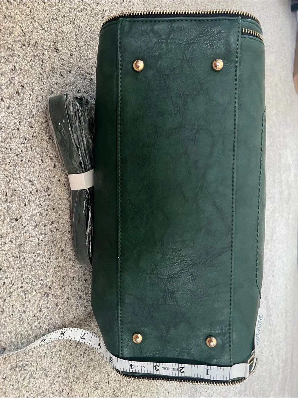 Urban Expressions Forest Green Satchel with Gold Hardware